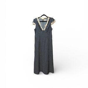 RIHOAS polka dot dress -navy and white